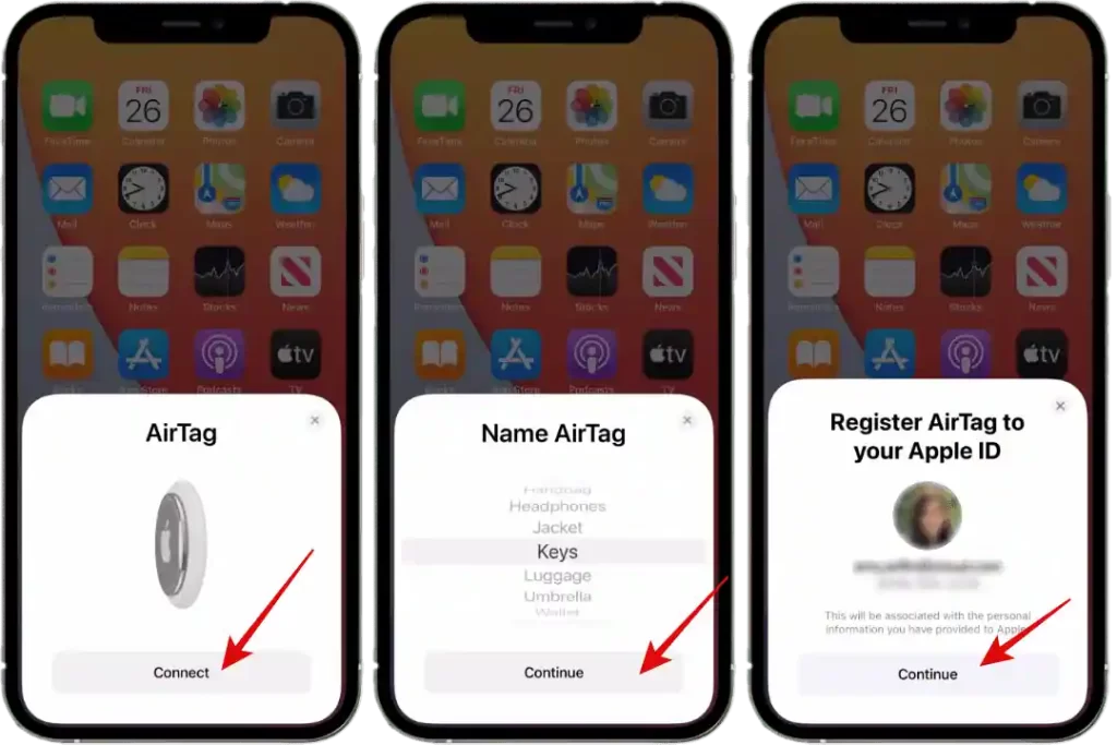 Connect AirTag to iPhone?